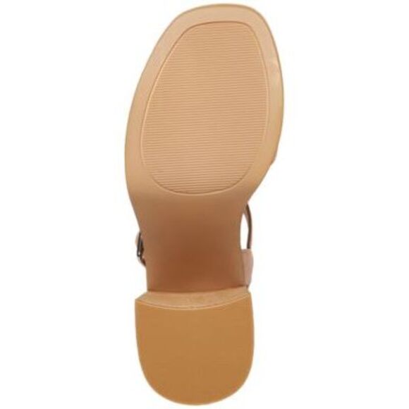 MADDEN GIRL Womens Beige 1-1/2" Platform Grandview Toe Block Heel Sandals 10 M - Picture 4 of 4